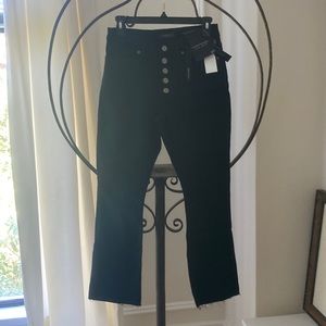 Banana Republic Mid Rise Crop Flares Black
